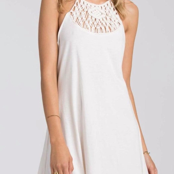 Billabong Crochet Cream Dress - Picture 1 of 4